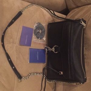 RebeccaMinkoff NWT Black Leather Crossbody Bag